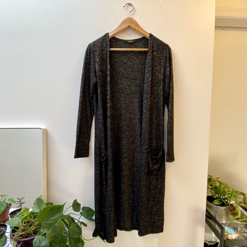 Long Salt & Pepper Cardigan